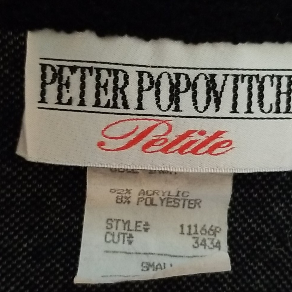 Designer Peter Popovitch Grey Patchwork Jacket - image 5